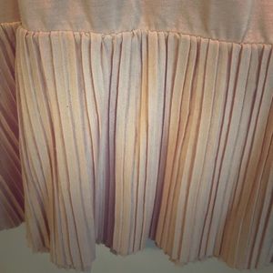 Blush pink cotton peplum tank